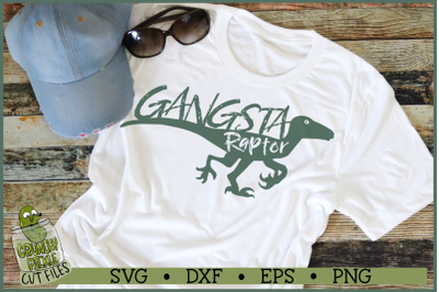 Gangsta Raptor Dinosaur svg