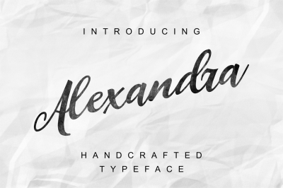 Alexandra handcrafted script font