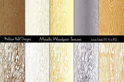Metallic Woodgrain Textures