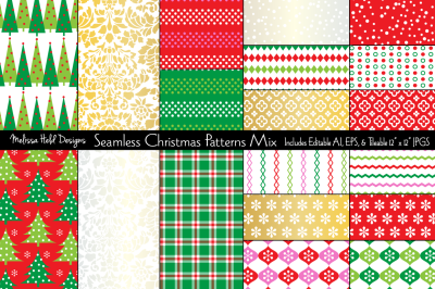 Seamless Christmas Patterns Match