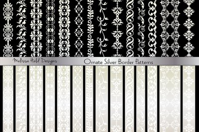 Ornate Silver Border Patterns