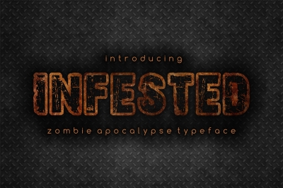 Infested - apocalyptic display font 