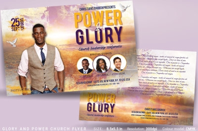 Glory And Power Church Flyer