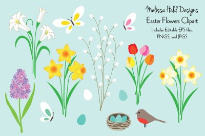 Easter Flowers Clipart