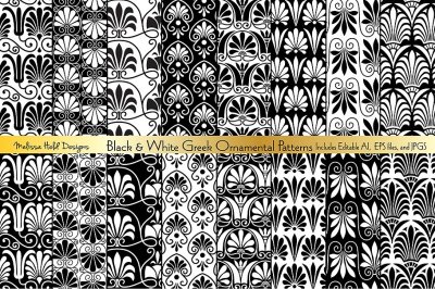 Seamless Greek Ornamental Patterns