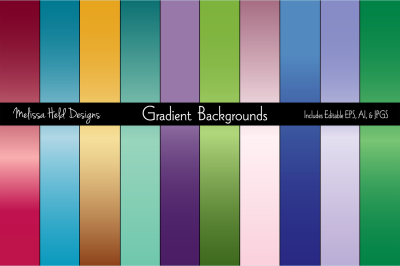 Jewel Tone Gradient Backgrounds