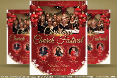 Christmas  Church Festival Flyer Poster