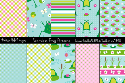 Seamless Frog Patterns