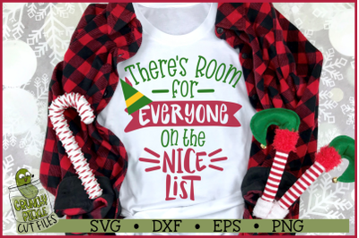 Room on Nice List Christmas SVG