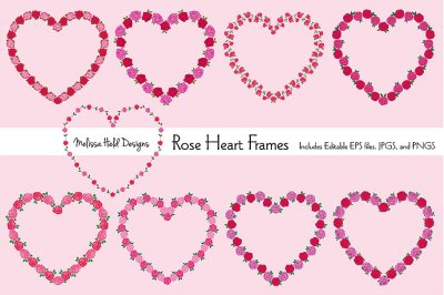 Rose Heart Frames