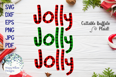 Jolly Jolly Jolly | Christmas Buffalo Plaid SVG