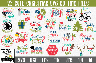 Download Download Cute Christmas Svg Bundle With 25 Christmas Svg Cut Files Dxf Eps Free Free 53769 Images Design File For T Shirt Svg