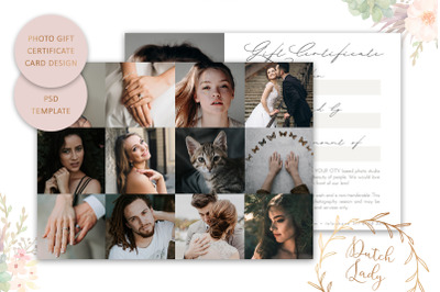 PSD Photo Gift Certificate Card Template #51