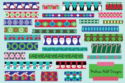 Christmas Washi Tape Clipart