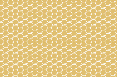 Yellow honeycomb hexagons vector seamless pattern