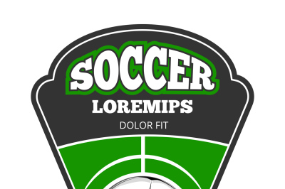 Soccer club vector logo template isolated white