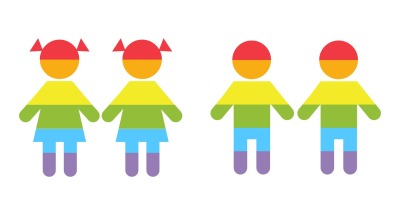 Gay family LGBT rights raibow icons white