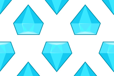 Vector blue diamonds seamless pattern