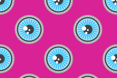 Blue eyes patch vector seamless pattern