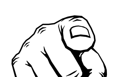 Hand with finger pointing vector illustration