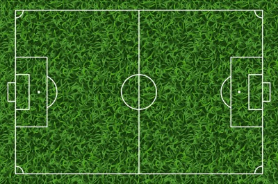 Football, soccer green grass field vector background