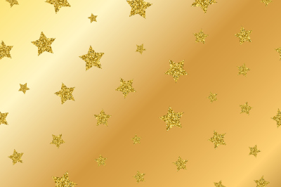 Vector golden glitter stars seamless pattern