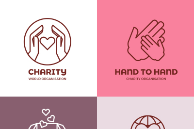 Nonprofit and volunteer organization, charity, philanthropy concept ve