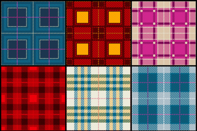 Plaid tartan, british, buffalo seamless vector fabric pattern