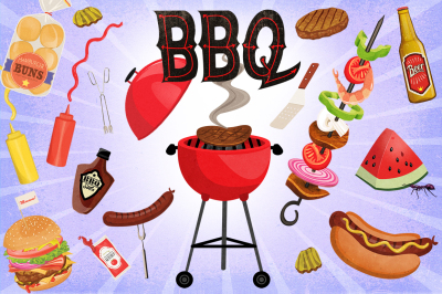 BBQ Cookout Clip Art Graphics