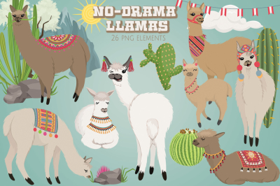 No Drama Llamas Graphics Set