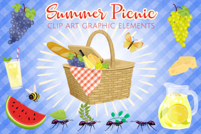 Summer Picnic Clip Art Set