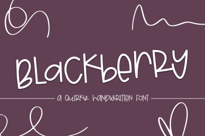 Blackberry - A Quirky Handwritten Font