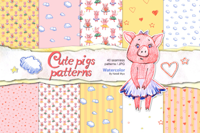 Cute pigs patterns