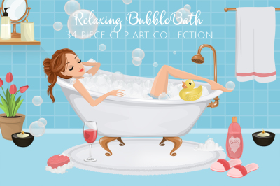 Bubble Bath Illustrations
