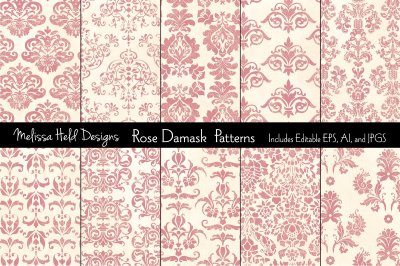 Rose Damask Patterns