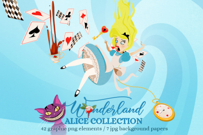 Alice in Wonderland Clip Art Collection