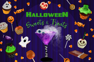 Halloween Sweets & Treats Clipart