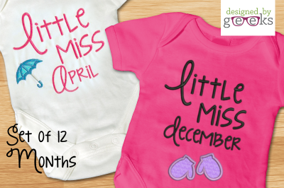 Little Miss First Year Bundle | Applique Embroidery