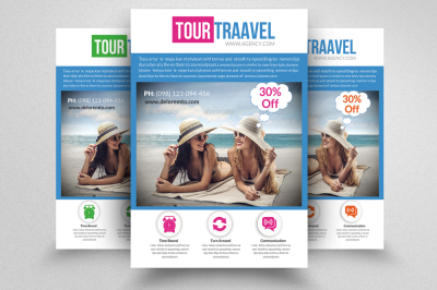 Tour and Travel Flyer Template