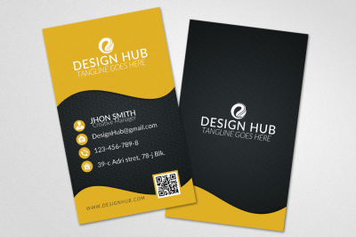 Vertical Business Card Template