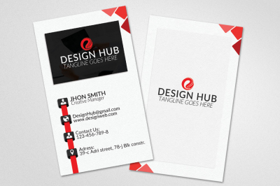 Vertical Business Card Template