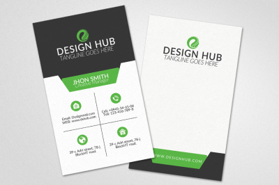 Vertical Business Card Template