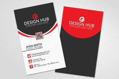 Vertical Business Card Template