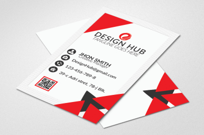 Vertical Stylish Business Card Template