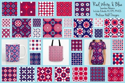 Red, White, & Blue Patterns