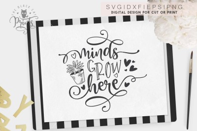 Minds grow here SVG DXF PNG EPS