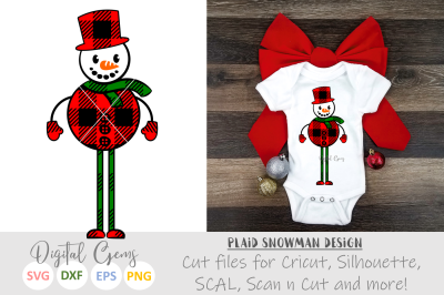Plaid Snowman design