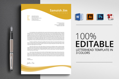 4 format Letterhead Template