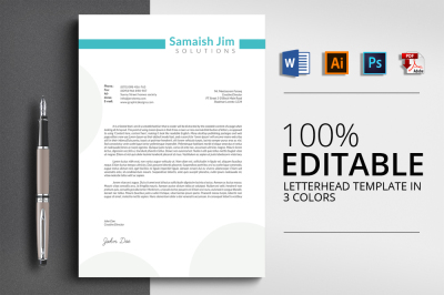 4 format Letterhead Template