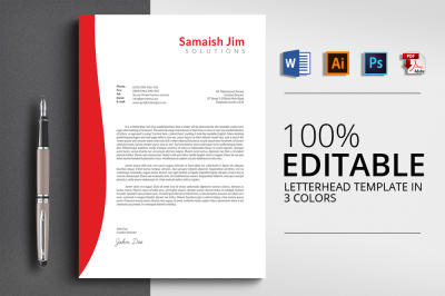 Business Letterhead Word Template